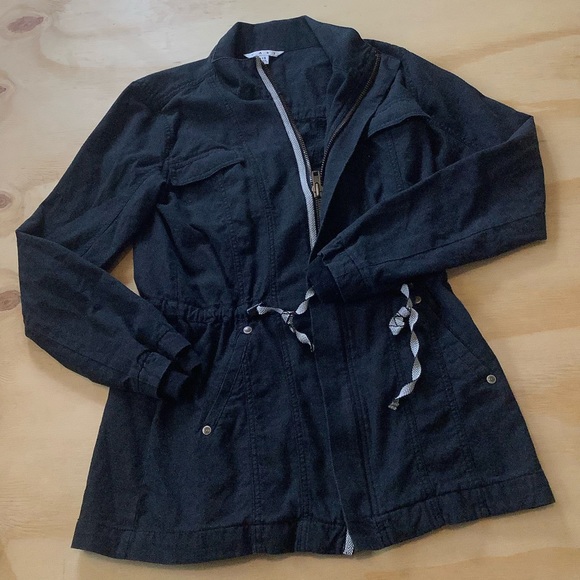Cabi Womens Jacket x-Small Gray Military Utility Weekend Anorak Cotton #209 Coat - Picture 4 of 7